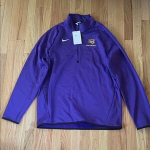 University of Northern Iowa Panthers Softball 1/4 Zip Womens Large Purple Nike